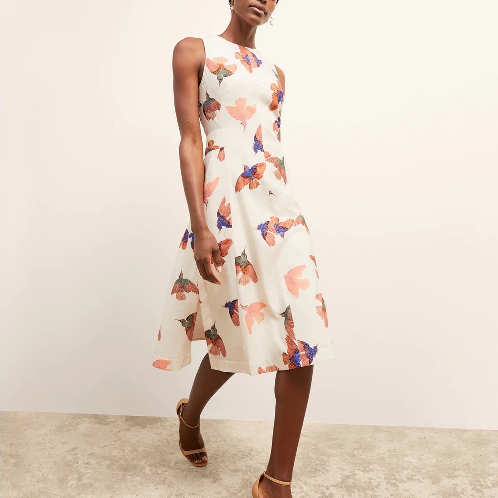 NWT Estela Dress in Hummingbird Print Cotton